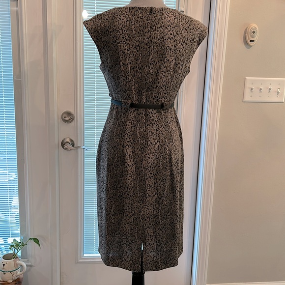 Connected Apparel Belted Dress - Size 8 - Invisible Zipper - Leopard Print - Picture 4 of 8